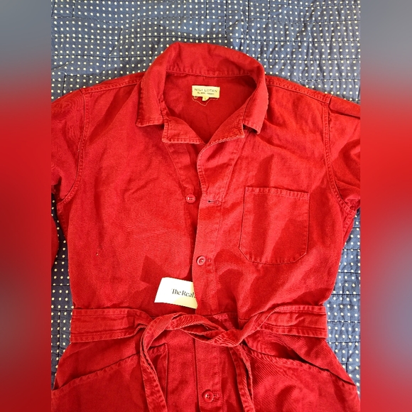 NILI LOTAN ARIANA JUMPSUIT IN SUNKISSED RED - Picture 9 of 12